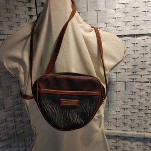 Crossbody Handbag 2 Tone Michael Stevens Small Brown Black Purse